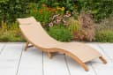 Gartenliege MERXX "Capri" Beige/Grau Polyrattan Akazie Klappbar Bild 4