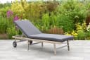 Merxx Navarra Gartenliege Beige mit verstellbarer Rückenlehne Bild 2