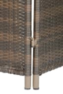 Merxx Paravent Geflecht Braun 3-teilig Stahl Poly Rattan Bild 4