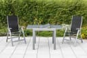 MERXX Gartentisch Silber Ausziehbar Sicherheitsglas Aluminium Bild 4