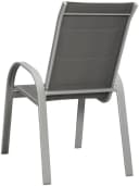 MERXX Stapelstuhl Amalfi Deluxe 2er Set Grau Aluminium Polyester Bild 3