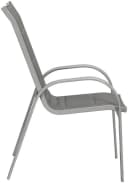 MERXX Stapelstuhl Amalfi Deluxe 2er Set Grau Aluminium Polyester Bild 4