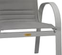 MERXX Stapelstuhl Amalfi Deluxe 2er Set Grau Aluminium Polyester Bild 5