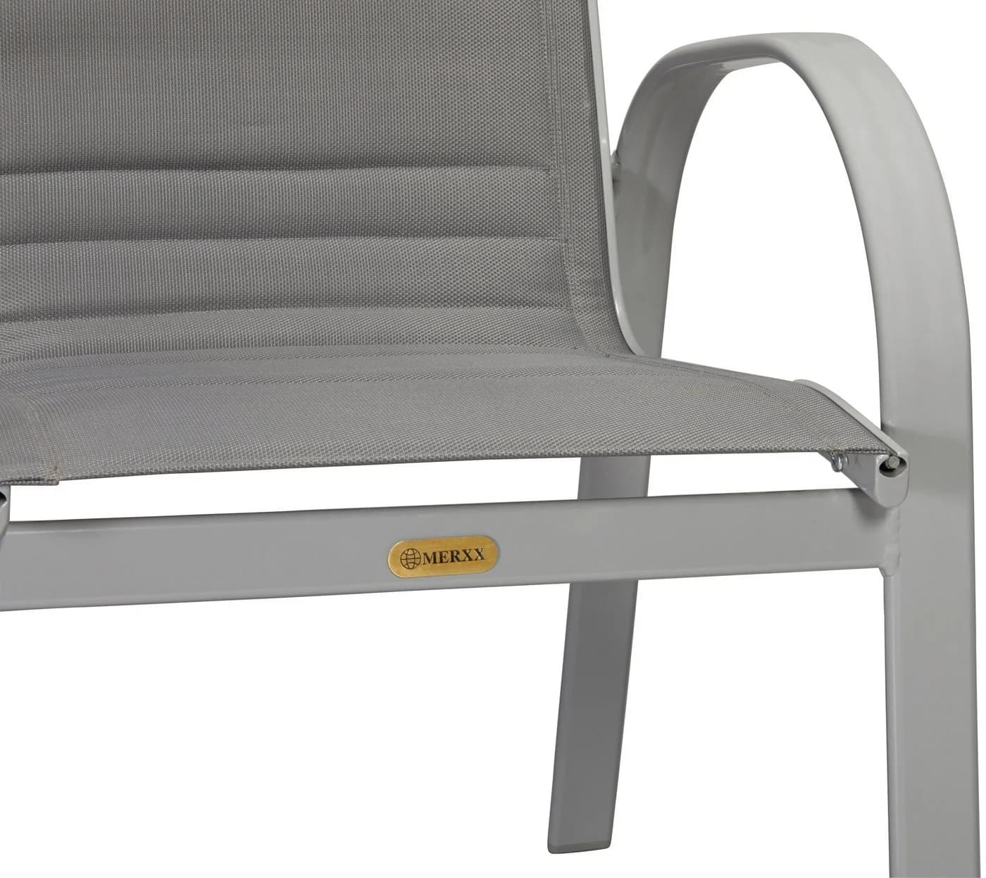 MERXX Stapelstuhl Amalfi Deluxe 2er Set Grau Aluminium Polyester - Bild 5