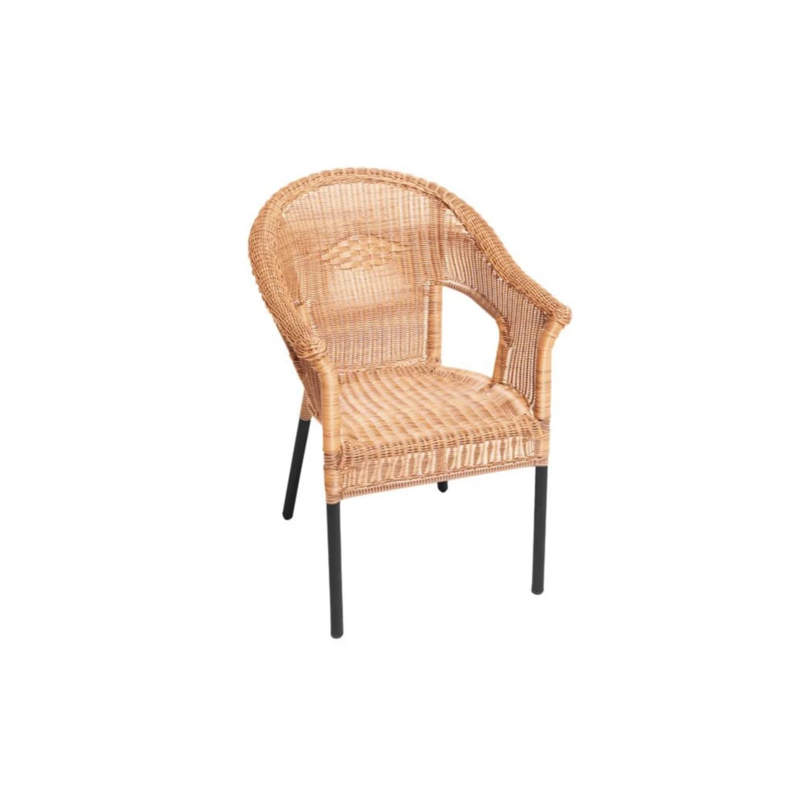 MERXX Gartensessel Ravenna 2er Set Natur Aluminium Polyrattan