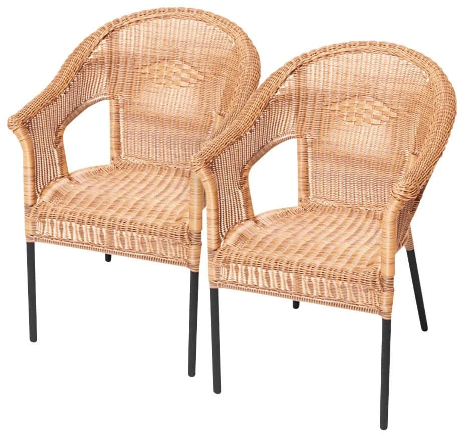 MERXX Gartensessel Ravenna 2er Set Natur Aluminium Polyrattan - Bild 3