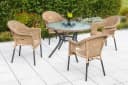 MERXX Gartensessel Ravenna 2er Set Natur Aluminium Polyrattan Bild 4