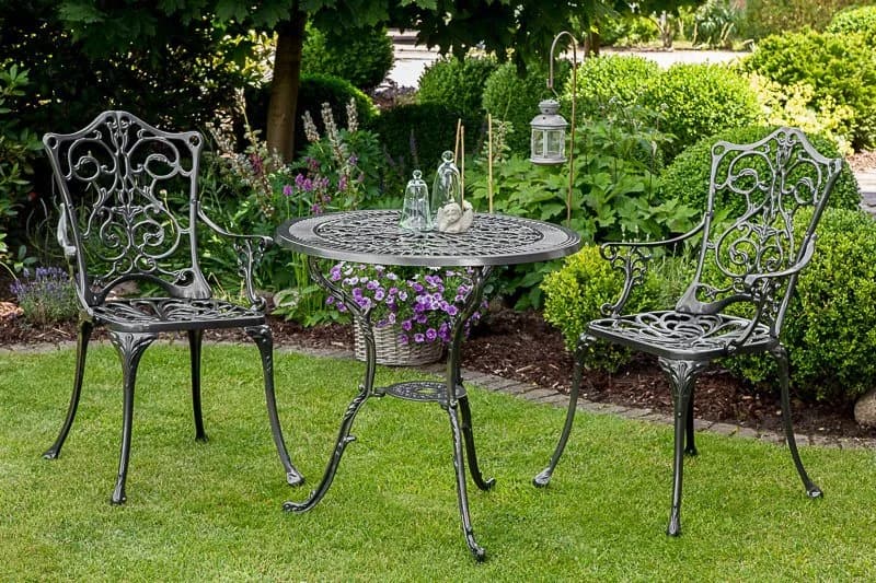 MERXX Gartentisch Lugano Schwarz Aluminium Rund