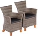 MERXX Gartensessel Toskana 2er Set Polyrattan Akazie Bild 2