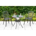 MERXX Garten-Essgruppe Rhodos 3-tlg. Grau Aluminiumguss Bild 1