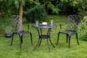 MERXX Garten-Essgruppe Rhodos 3-tlg. Grau Aluminiumguss Bild 2