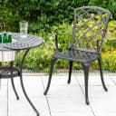MERXX Garten-Essgruppe Rhodos 3-tlg. Grau Aluminiumguss Bild 3