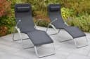MERXX Wellnessliege XXL Set 2er Schwarz Silber Bild 1