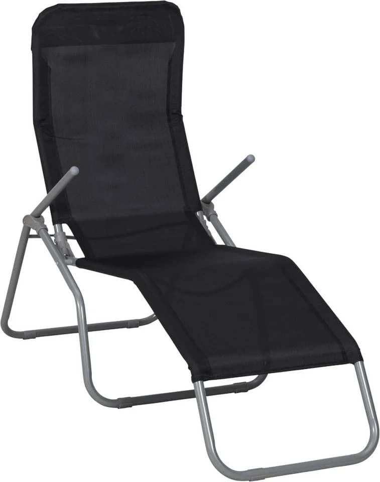MERXX Wellnessliege XXL Set 2er Schwarz Silber - Bild 3