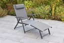MERXX Gartenliege Deckchair zusammenklappbar 4-fach verstellbar inkl. Kopfkissen Bild 1