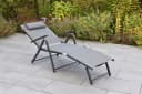 MERXX Gartenliege Deckchair zusammenklappbar 4-fach verstellbar inkl. Kopfkissen Bild 5
