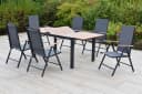 MERXX Garten-Essgruppe Valenza 7-tlg. Grau Aluminium Bild 1
