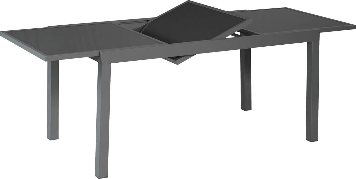 MERXX Garten-Essgruppe Amalfi 7-tlg. Grau Aluminium - Bild 5