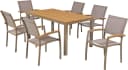 MERXX Garten-Essgruppe Piemont 7-tlg. Beige/Gold Aluminium Bild 2