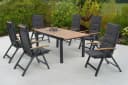 MERXX Garten-Essgruppe Itanos 13-tlg. Grau Aluminium & Kunststoff Bild 1