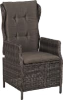 MERXX Gartensessel Saviano 2er Set Grau Kunststoffgeflecht Bild 1
