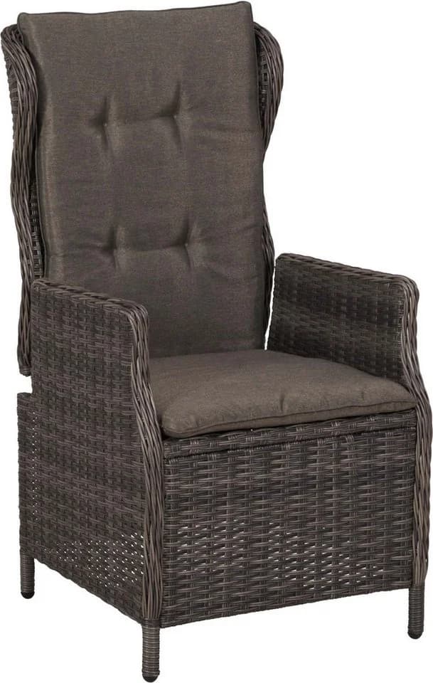 MERXX Gartensessel Saviano 2er Set Grau Kunststoffgeflecht