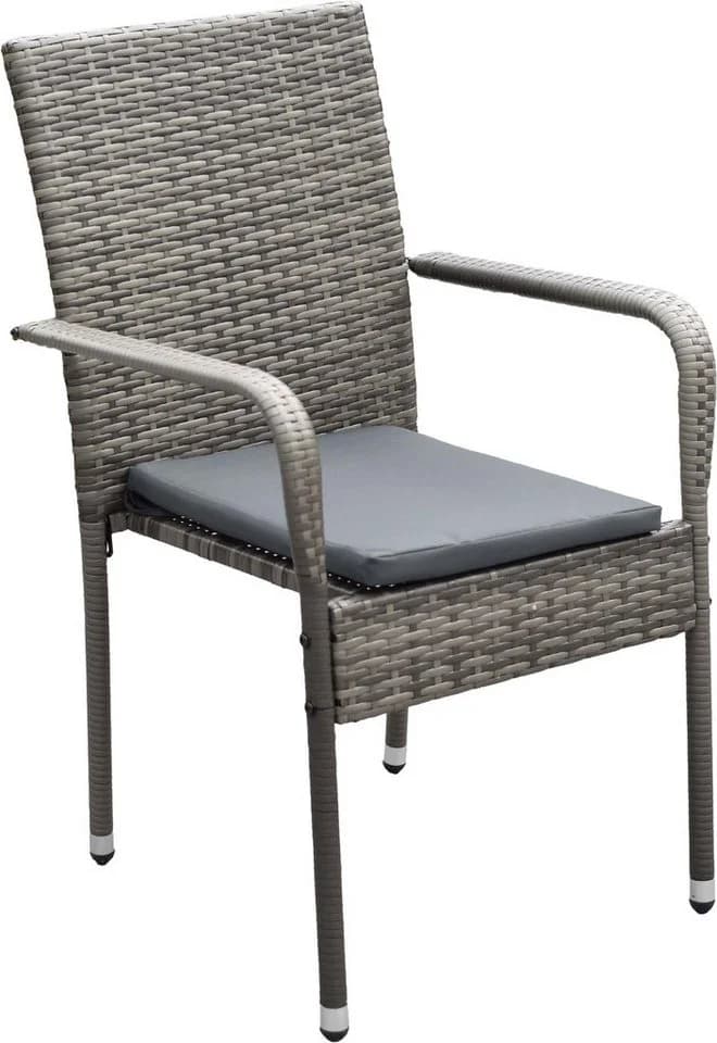 MERXX Gartensessel Barcelona Grau 2er Set