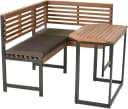 MERXX Eckbankgruppe Set mit Klappentisch Akazie Aluminium Grau Bild 2