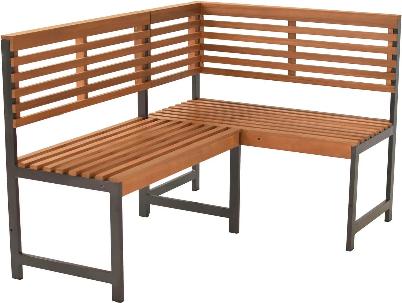 MERXX Eckbank 3-4 Plätze Aluminium Akazie Grau