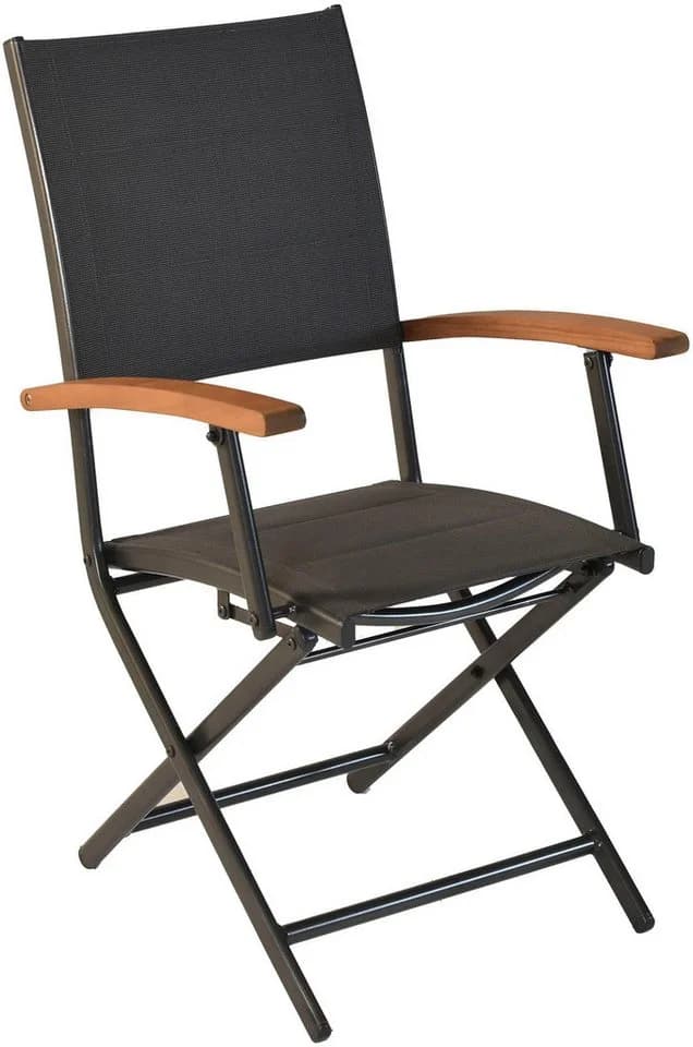 MERXX Gartensessel Paxos 2er Set Grau Klappbar Akazienholz Aluminium