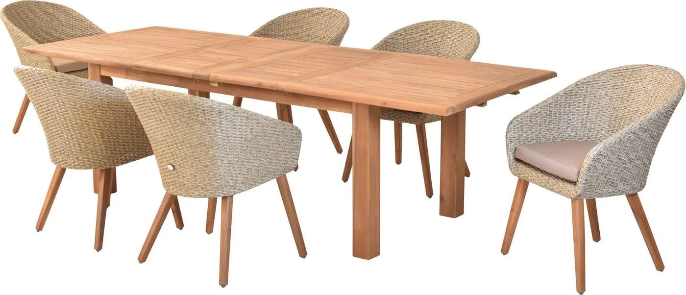 MERXX Garten-Essgruppe Arrone 7-tlg. Akazienholz - Bild 2