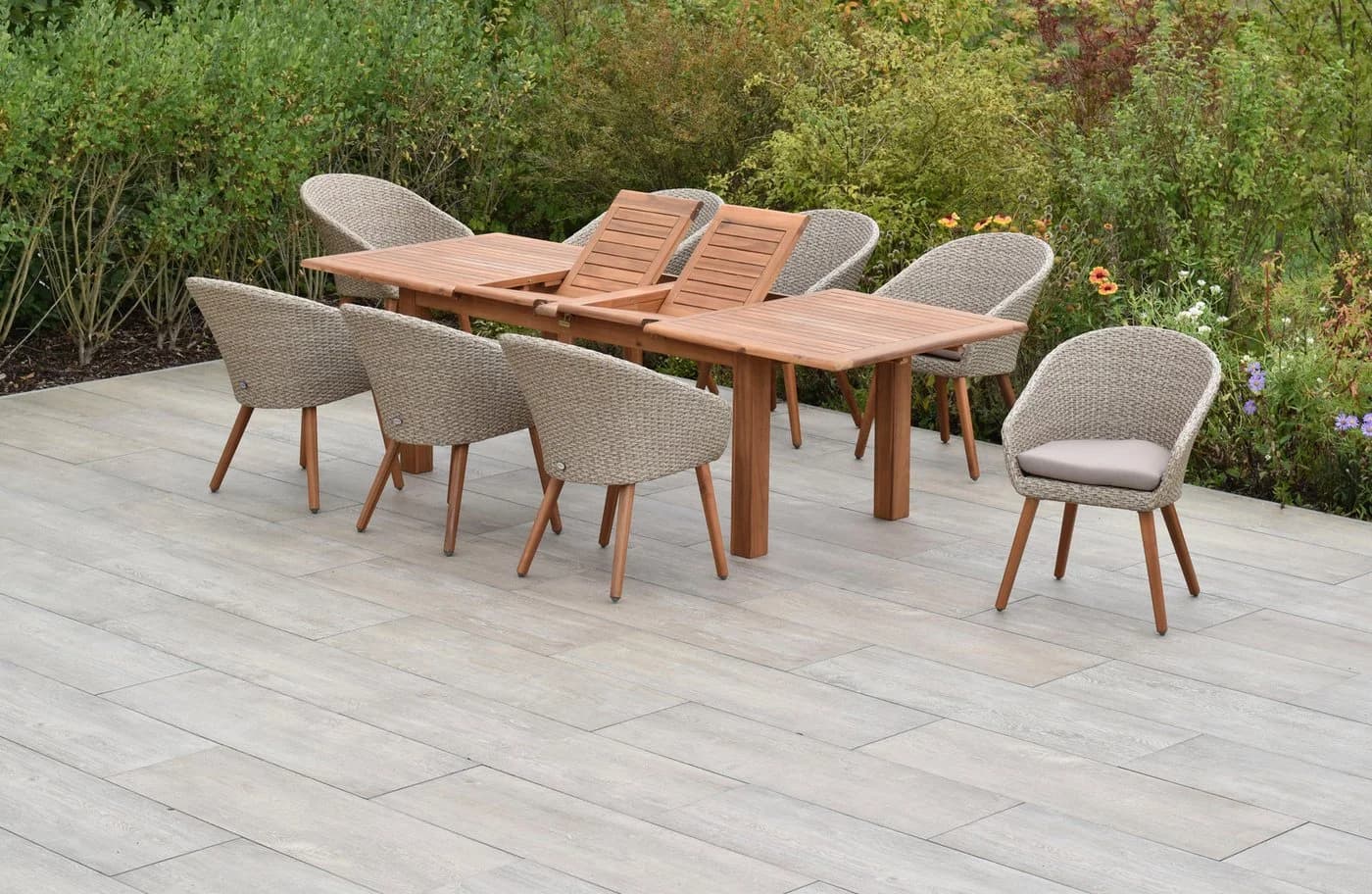 MERXX Garten-Essgruppe Arrone 9-tlg. Akazienholz