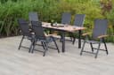 MERXX Garten-Essgruppe Toblino 7-tlg. Grau Aluminium Akazienholz Bild 2