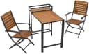 MERXX Santorin Balkonset 3-tlg. Grau/Natur Aluminium Akazie Bild 3