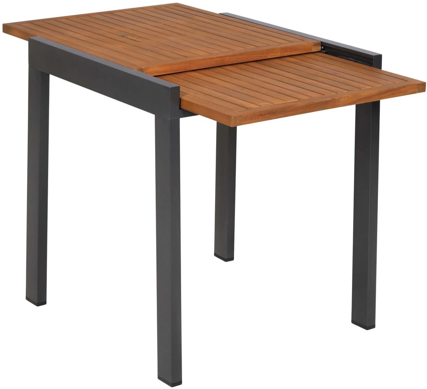 Gartentisch MERXX Ausziehbar Aluminium Akazie Grau Braun