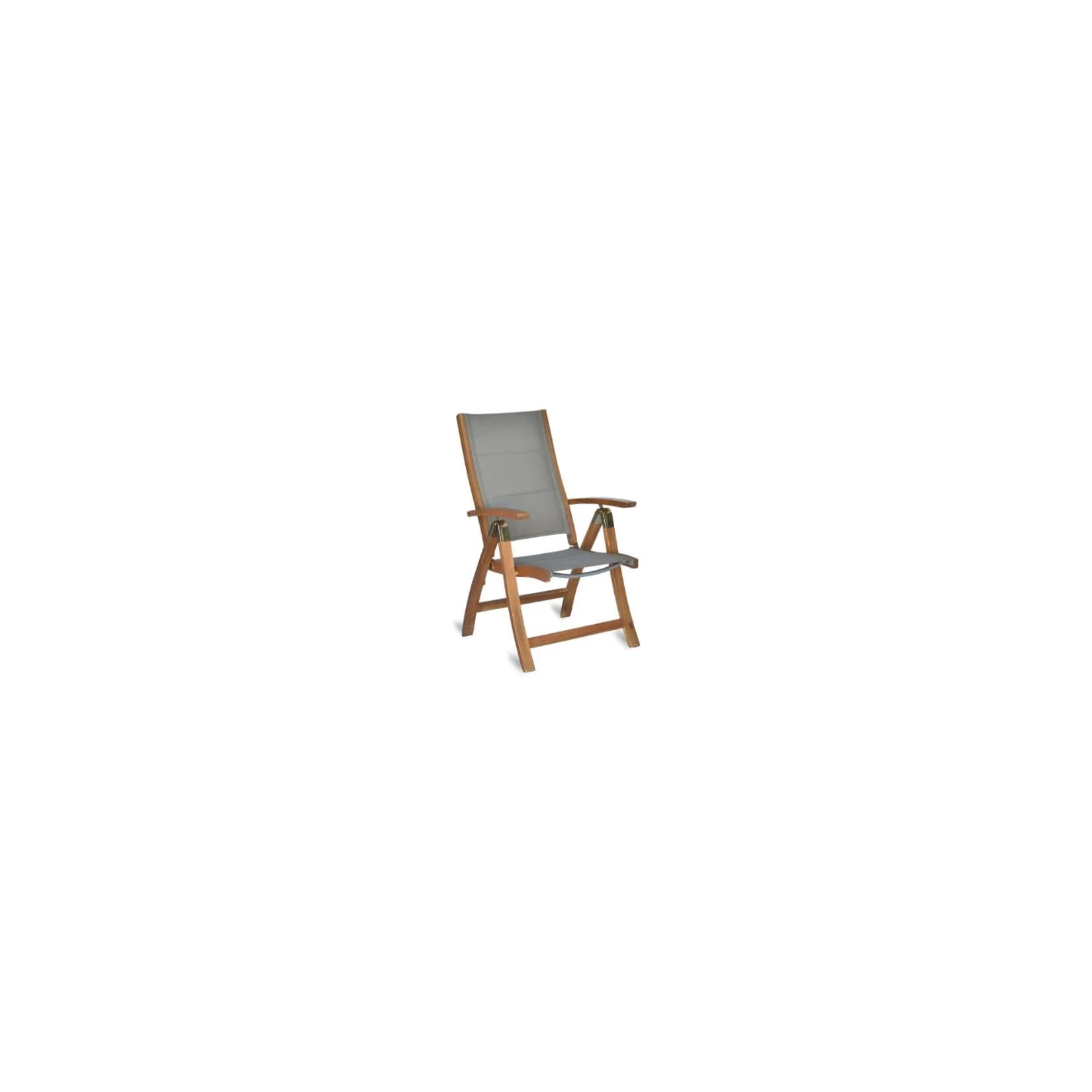 MERXX Gartensessel Acapulco Grau/Braun Klappbar