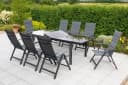MERXX Garten-Essgruppe Taviano 9-tlg. 8 Klappsessel 5-fach verstellbar Ausziehtisch Bild 2