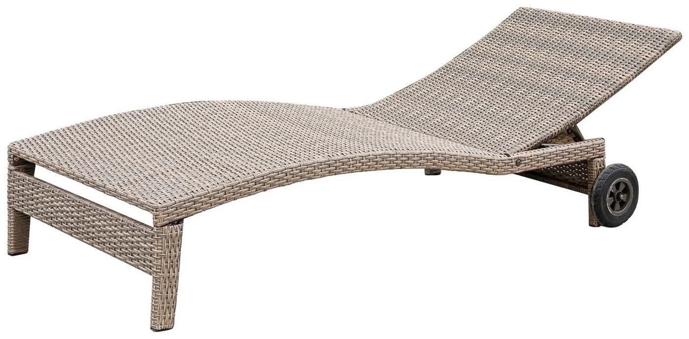 Gartenliege Andalusia Metall/Kunststoff mit Auflage