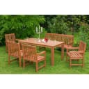 MERXX Santos Garten-Essgruppe 6-tlg. Beige Natur Holzwerkstoff Bild 1