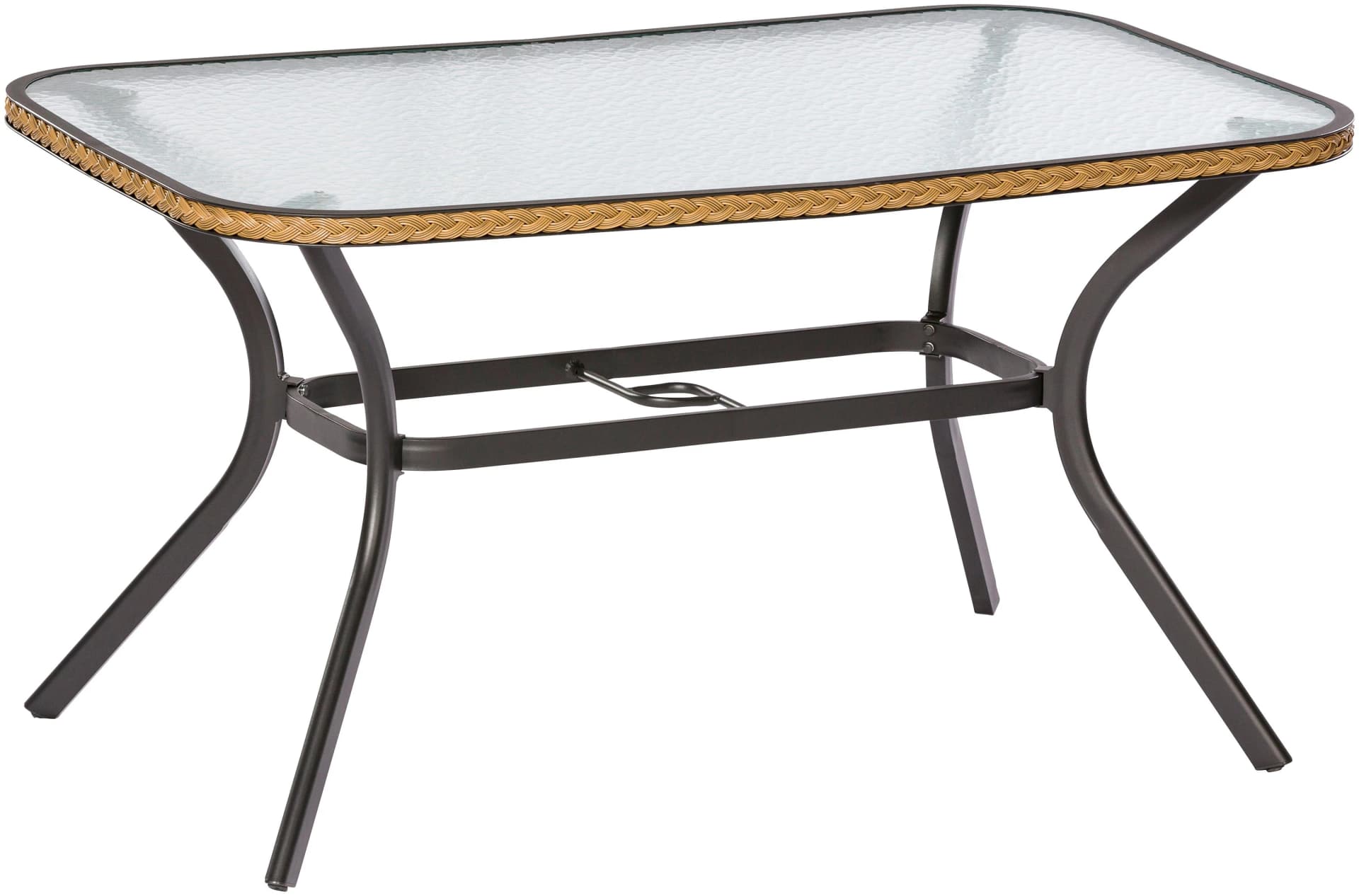 MERXX Gartentisch Ravenna Grau Anthrazit Sicherheitsglas Aluminium