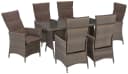 MERXX Garten-Essgruppe Valencia 6-tlg. Taupe/Braun Poly Rattan Bild 3