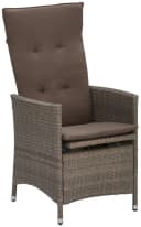 MERXX Garten-Essgruppe Valencia 6-tlg. Taupe/Braun Poly Rattan Bild 4