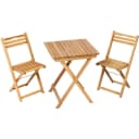 MERXX Balkonset Porto 3-tlg. Beige/Natur Hartholz Klappbar Bild 1