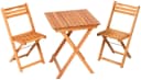 MERXX Balkonset Porto 3-tlg. Beige/Natur Hartholz Klappbar Bild 3
