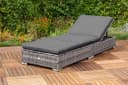 MERXX Gartenliege TOPSELLER Grau Verstellbar Polyrattan Bild 3