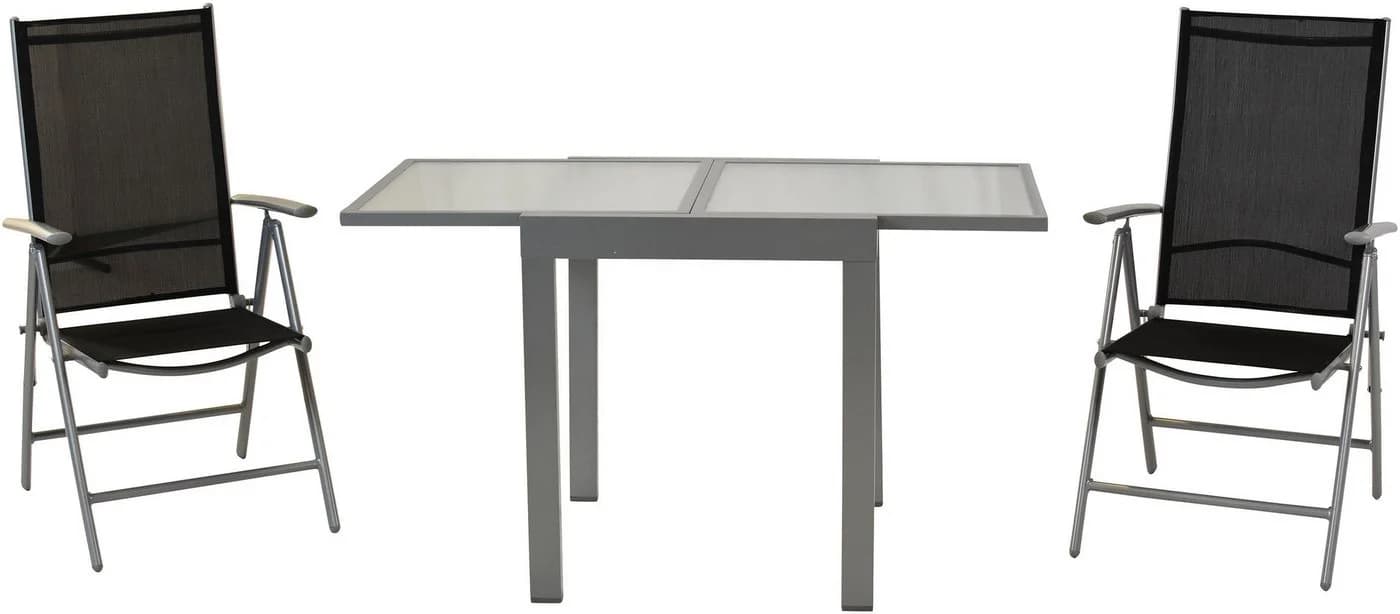 MERXX Balkonset Amalfi Schwarz mit ausziehbarem Tisch - Bild 2
