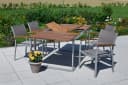 Merxx Naxos Garten-Essgruppe 5-tlg. mit ausziehbarem Tisch Beige/Silber Bild 2