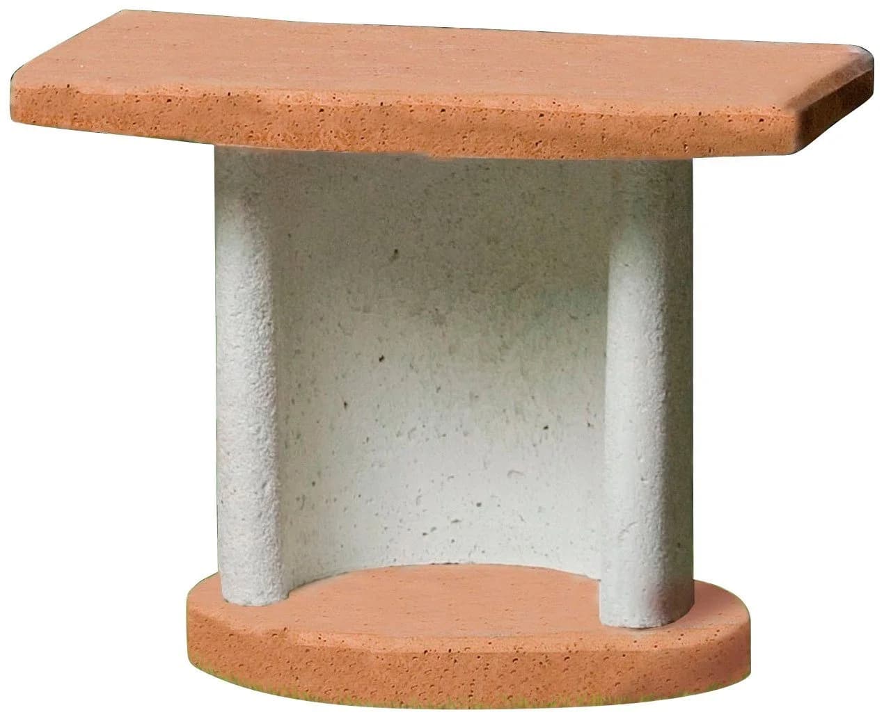 BUSCHBECK Beistelltisch Georgia Terracotta Grau Beton