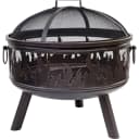 BUSCHBECK Feuerkorb Wildfire Braun Stahl mit Grillrost Bild 1