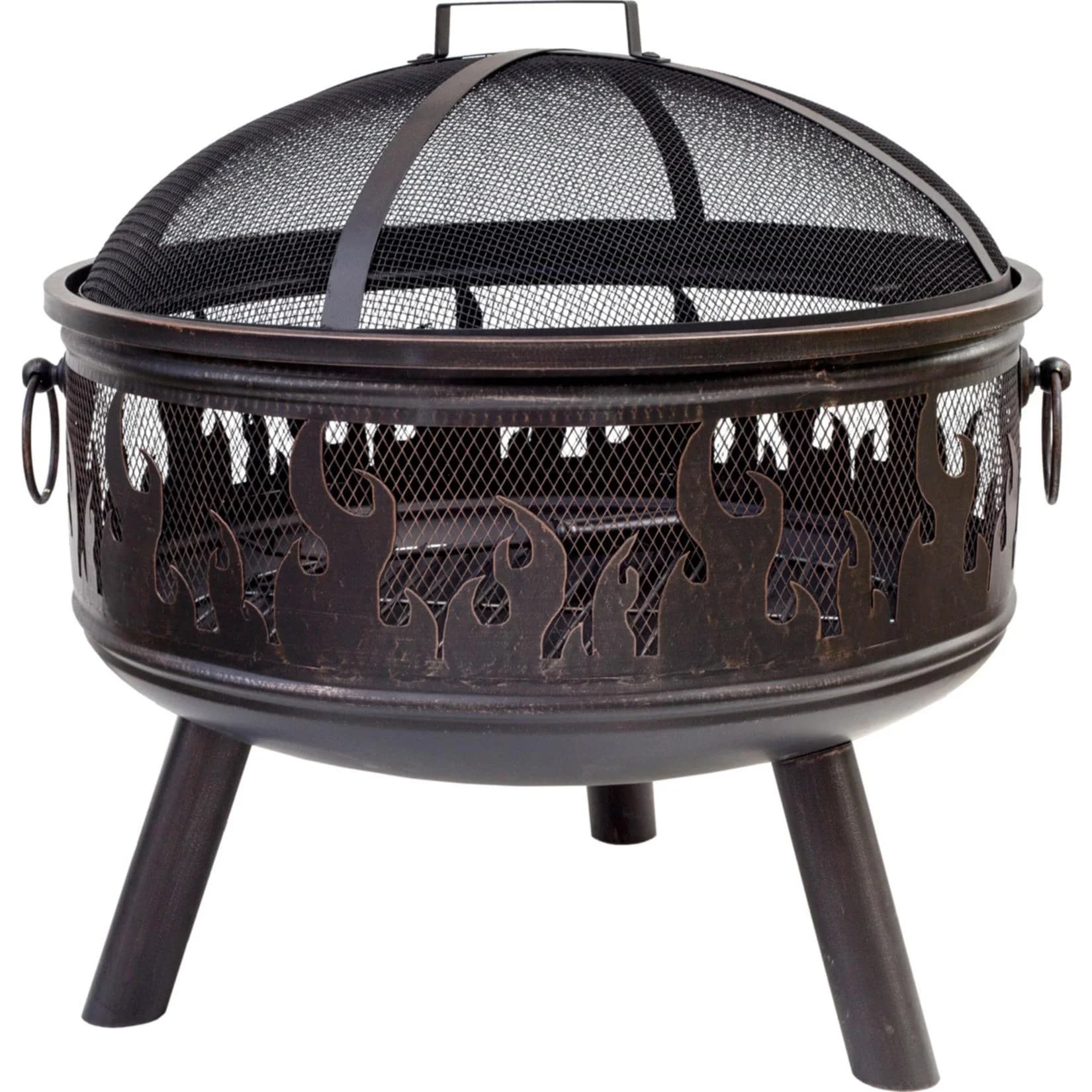 BUSCHBECK Feuerkorb Wildfire Braun Stahl mit Grillrost